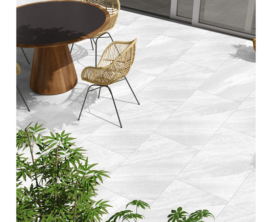 Porcelain Paving in Antarctica White – clean and contemporary finish for patios and paths