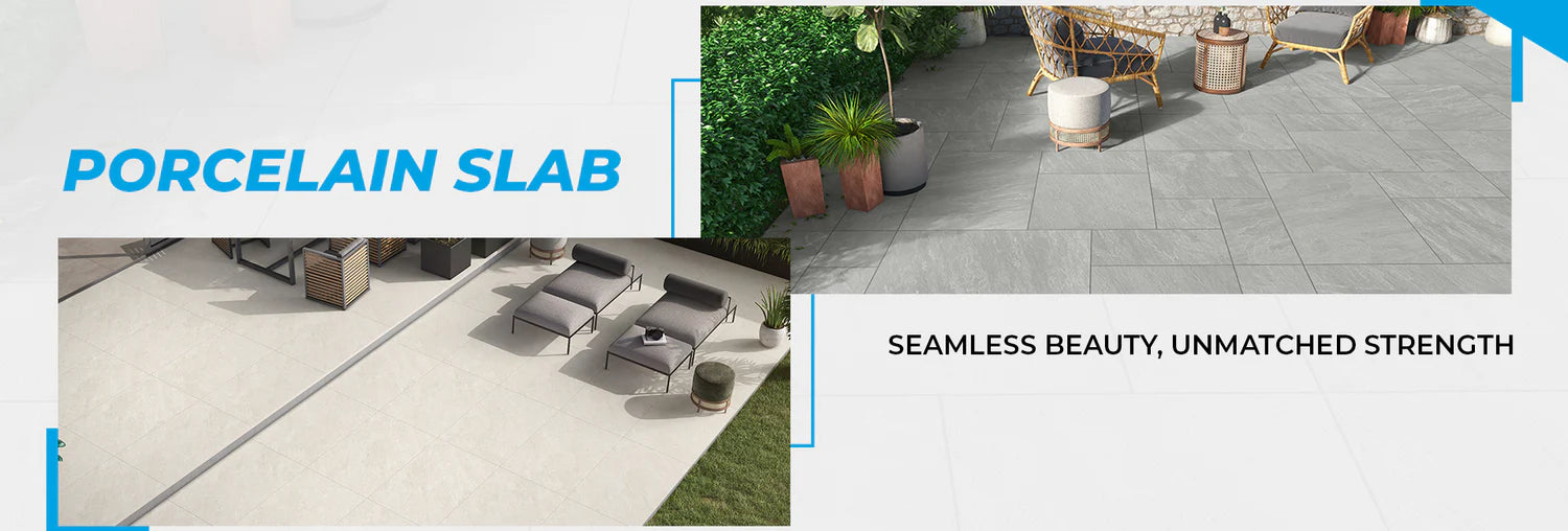 Garden transformation using sand-coloured porcelain patio slabs