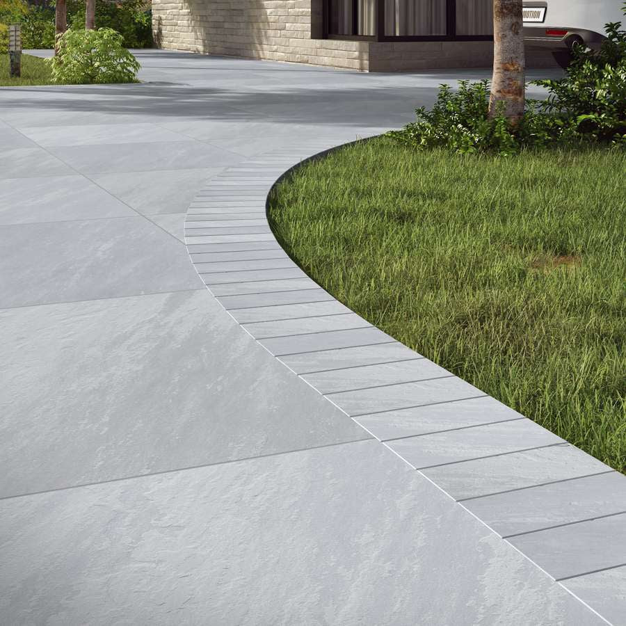Kandla Grey Porcelain Edging Setts – clean and crisp borders for patios and pathways
