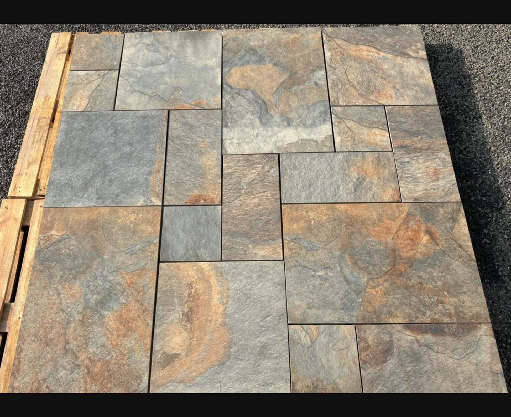 Rustic Slate Garden Slabs – perfect for vintage, countryside, or cottage-style patios