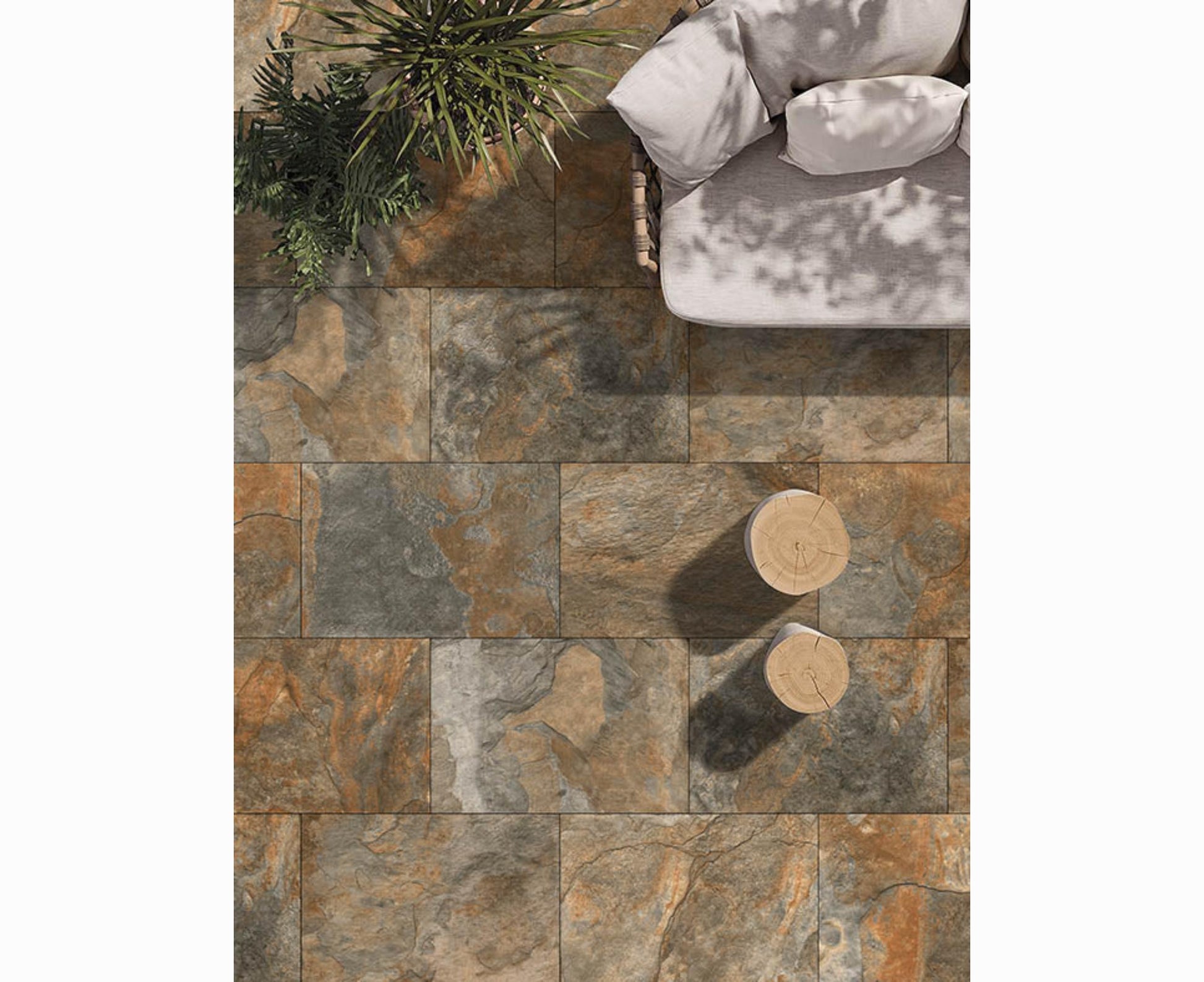 Rustic Slate Paving Slabs – natural multi-colour stone for classic outdoor appeal