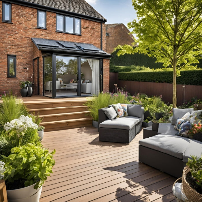 Low-maintenance Teak Deck Board – perfect for patios, balconies, and garden paths.