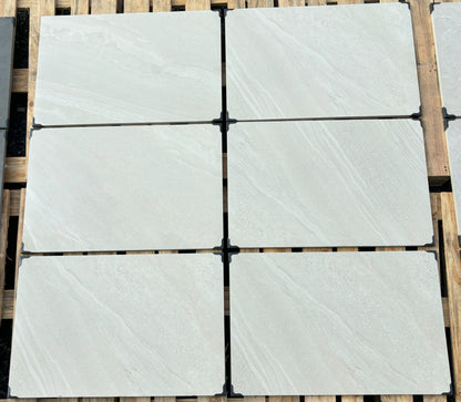 Antarctica White Paving Slabs – crisp white porcelain tiles for a bright, modern outdoor look