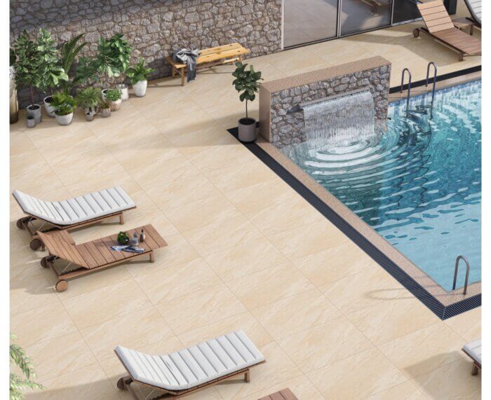 Canyon Beige Patio Slabs – low-maintenance and weather-resistant tiles with a natural stone effect.