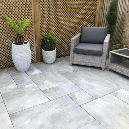 Elegant Grey Outdoor Paving – soft grey shade for clean and minimalist landscape designs.