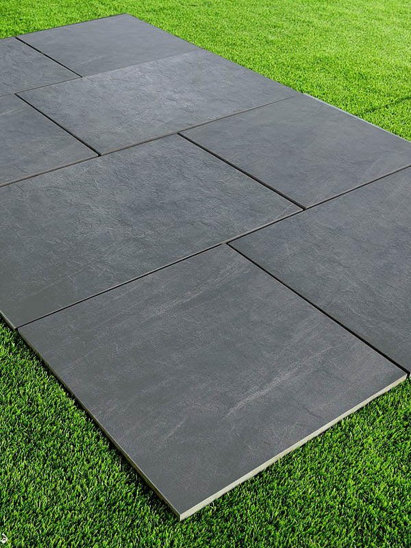 Dark Grey Porcelain Paving Slabs – low-maintenance with a smooth, matte surface