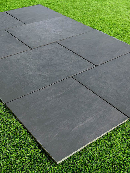 Dark Grey Porcelain Paving Slabs – low-maintenance with a smooth, matte surface