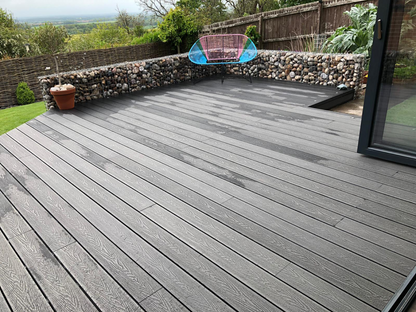 Durable Grey Composite Decking Board – engineered for strength, style, and longevity